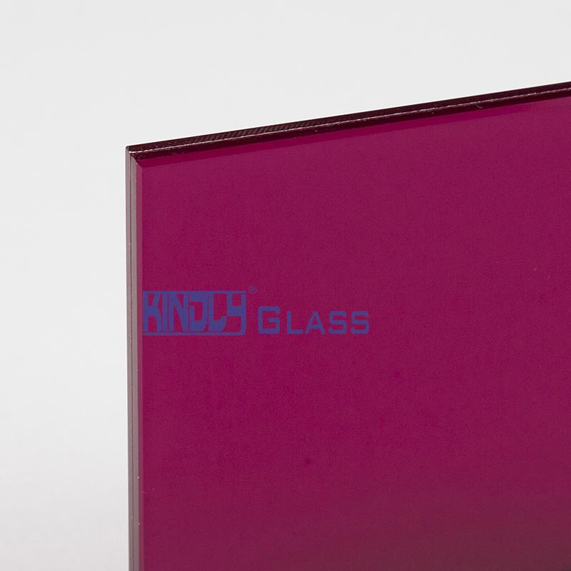 Clear + Purple Red PVB Laminated Glass